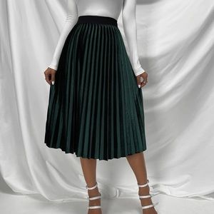 Velvet Dark Green Skirt
